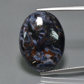 Pietersite Multicolore naturelle Coupe ovale, 12.34 ct, Opaque