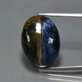 Piétersite multicolore naturelle coupe ovale, 12,27 ct, opaque