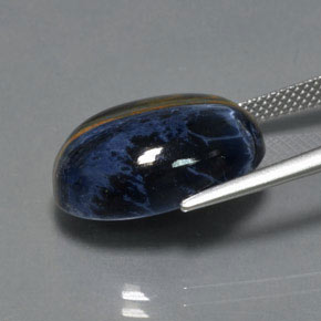 Piétersite multicolore naturelle coupe ovale, 12,27 ct, opaque