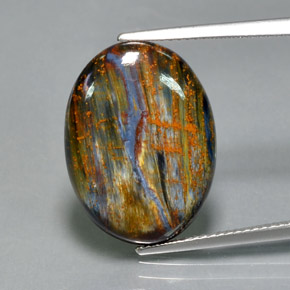 Pietersite Multicolore naturelle Coupe ovale, 10.47 ct, Opaque