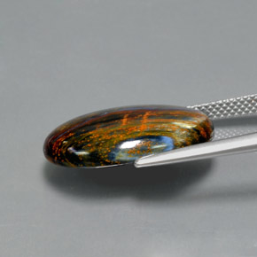 Pietersite Multicolore naturelle Coupe ovale, 10.47 ct, Opaque