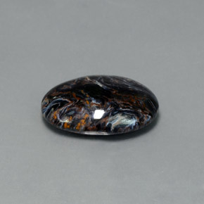 Piétersite multicolore naturelle coupe ovale, 7,09 ct, opaque