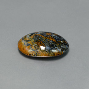 Piétersite multicolore naturelle coupe ovale, 7,33 ct, opaque