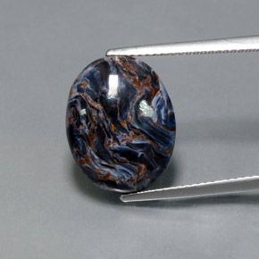Pietersite Multicolore naturelle Coupe ovale, 7.11 ct, Opaque