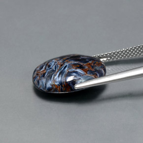 Pietersite Multicolore naturelle Coupe ovale, 7.11 ct, Opaque