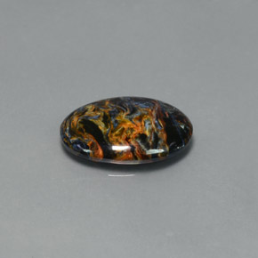 Piétersite multicolore naturelle coupe ovale, 4,67 ct, opaque