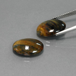 Achetez naturel ct Multicolore Pietersite gems, Coupe ovale, En provenance Namibie chez GemSelect. En stock, livraison internationale!