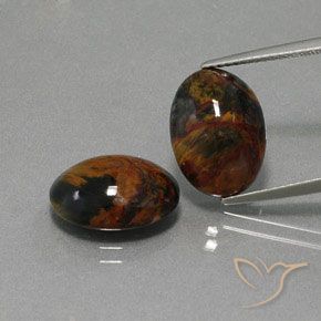 9.39ctw Naturel Multicolore Pietersite, ovale, Opaque