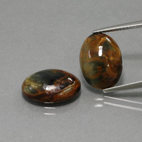 Achetez naturel ct multicolore piétersite gems, coupe ovale, en provenance namibie chez gemselect. en stock, livraison internationale!