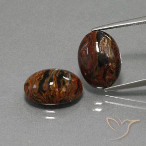 9.83ctw Naturel Multicolore Pietersite, ovale, Opaque