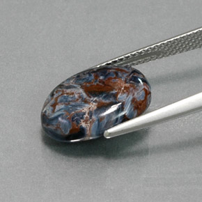 Pietersite Multicolore naturelle Coupe ovale, 4.49 ct, Opaque