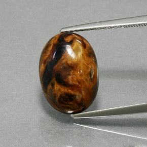 Pietersite Multicolore naturelle Coupe ovale, 5.08 ct, Opaque