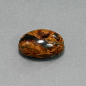 Pietersite Multicolore naturelle Coupe ovale, 5.08 ct, Opaque