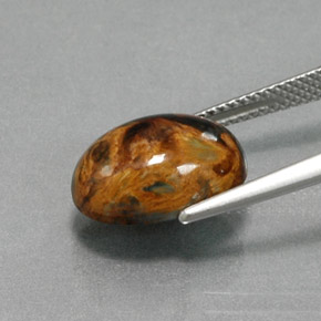 Pietersite Multicolore naturelle Coupe ovale, 5.08 ct, Opaque