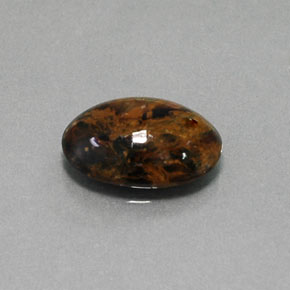 Piétersite multicolore naturelle coupe ovale, 4,18 ct, opaque