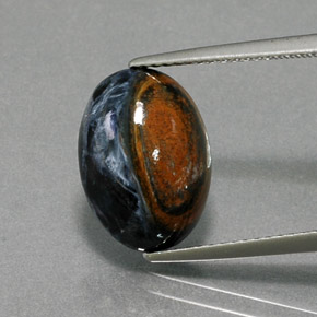 Pietersite Multicolore naturelle Coupe ovale, 5.18 ct, Opaque