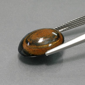 Pietersite Multicolore naturelle Coupe ovale, 5.18 ct, Opaque