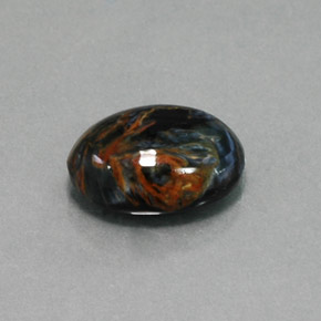 Piétersite multicolore naturelle coupe ovale, 5,20 ct, opaque