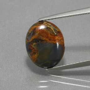 Piétersite multicolore naturelle coupe ovale, 3,60 ct, opaque