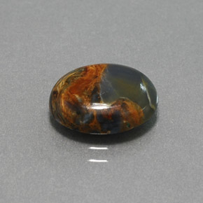 Piétersite multicolore naturelle coupe ovale, 3,60 ct, opaque