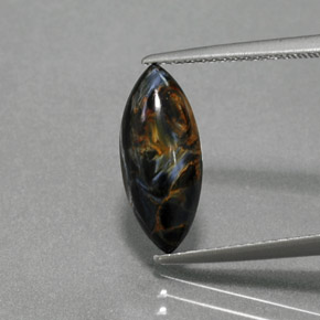 Piétersite multicolore naturelle marquise, 2,26 ct, opaque