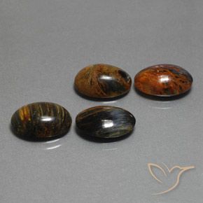 14.51ctw Naturel Multicolore Pietersite, ovale, Opaque