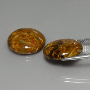 Achetez naturel ct Multicolore Pietersite gems, Coupe roude, En provenance Namibie chez GemSelect. En stock, livraison internationale!