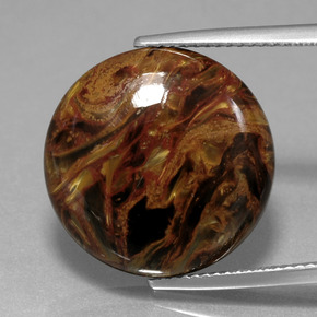 Pietersite Multicolore naturelle Coupe roude, 14.65 ct, Opaque