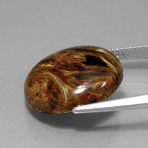 Pietersite Multicolore naturelle Coupe roude, 14.65 ct, Opaque