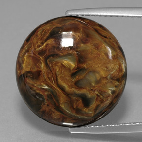 Pietersite Multicolore naturelle Coupe roude, 15.43 ct, Opaque
