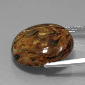 Pietersite Multicolore naturelle Coupe roude, 15.43 ct, Opaque