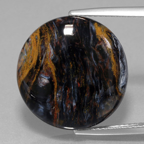 Piétersite multicolore naturelle coupe roude, 13,82 ct, opaque