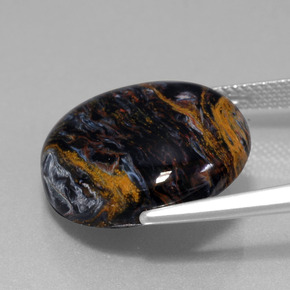 Piétersite multicolore naturelle coupe roude, 13,82 ct, opaque