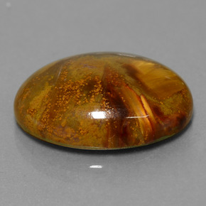 Piétersite multicolore naturelle coupe ovale, 12,64 ct, opaque