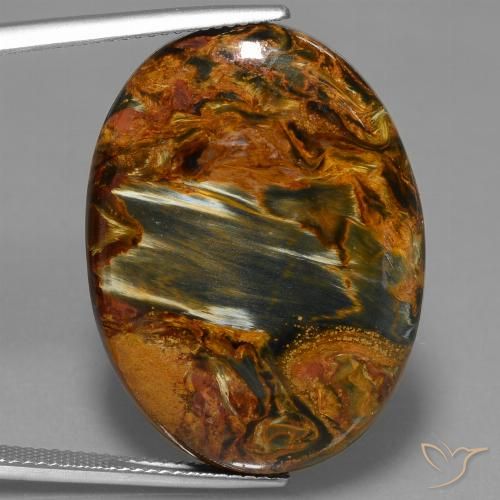 31.05ct Naturel Multicolore Pietersite, ovale, Opaque
