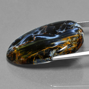 Piétersite multicolore naturelle en forme de poire, 30,52 ct, opaque