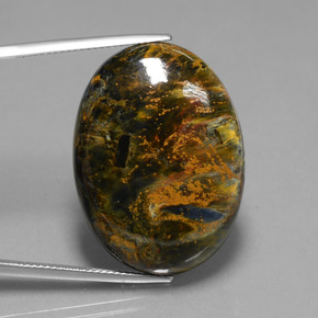 Piétersite multicolore naturelle coupe ovale, 37,04 ct, opaque