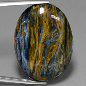 Pietersite Multicolore naturelle Coupe ovale, 26.41 ct, Opaque