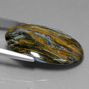 Pietersite Multicolore naturelle Coupe ovale, 26.41 ct, Opaque