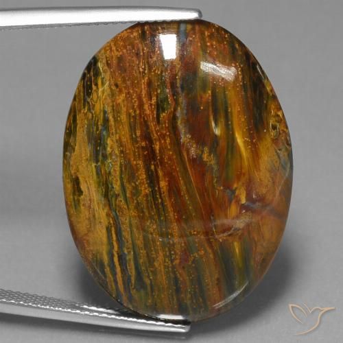 24.96ct Naturel Multicolore Pietersite, ovale, Opaque