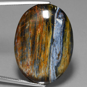 Pietersite Multicolore naturelle Coupe ovale, 27.95 ct, Opaque