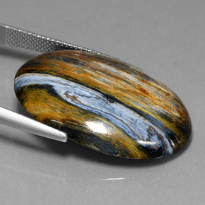 Pietersite Multicolore naturelle Coupe ovale, 27.95 ct, Opaque