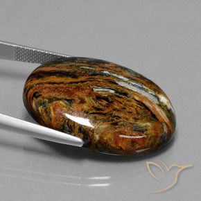 Pietersite Multicolore naturelle ovale, 33.05 ct, Opaque