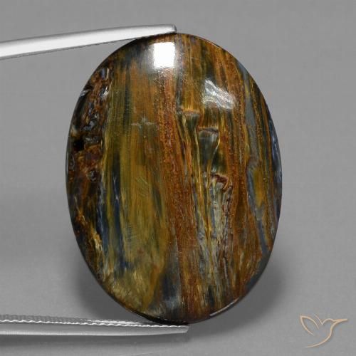 23.70ct Naturel Multicolore Pietersite, ovale, Opaque