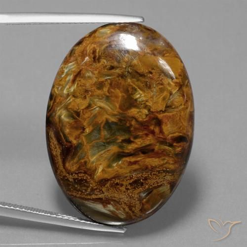 28.44ct Naturel Multicolore Pietersite, ovale, Opaque