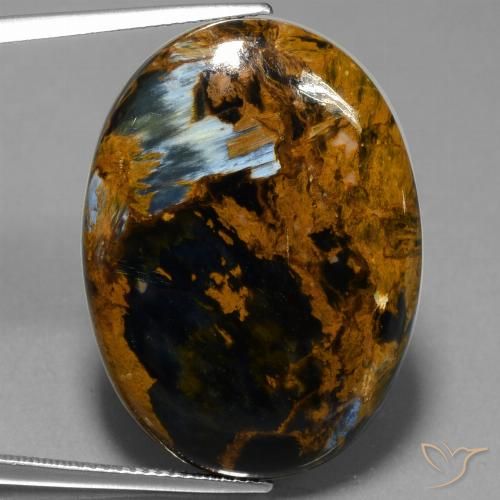 29.98ct Naturel Multicolore Pietersite, ovale, Opaque