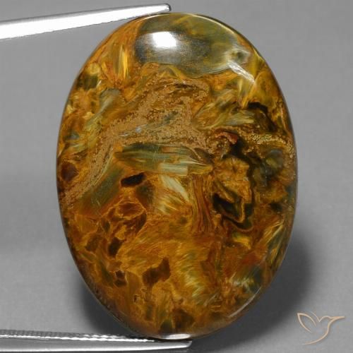 28.81ct Naturel Multicolore Pietersite, ovale, Opaque