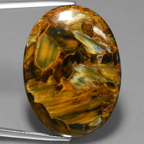 Piétersite multicolore naturelle coupe ovale, 25,72 ct, opaque