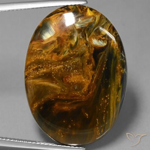 28.36ct Naturel Multicolore Pietersite, ovale, Opaque