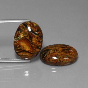 Achetez naturel 26,37ct multicolore piétersite gems, coupe ovale, en provenance namibie chez gemselect. en stock, livraison internationale!